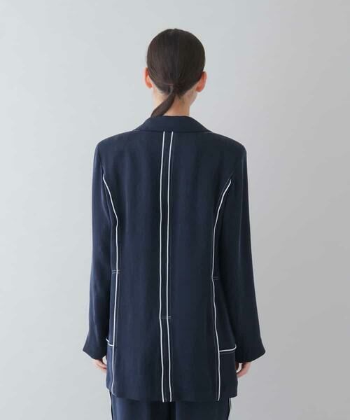 HIROKO KOSHINO / ヒロココシノ テーラードジャケット | 【日本製】パイピングデザインジャケット | 詳細3