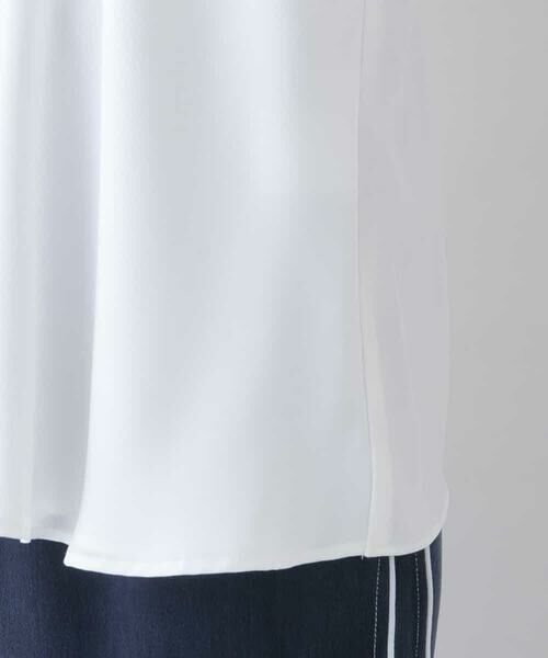 HIROKO KOSHINO / ヒロココシノ カットソー | 【洗える/日本製】タックフレアVネックプルオーバー | 詳細1