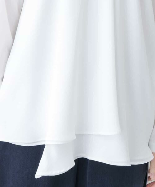 HIROKO KOSHINO / ヒロココシノ カットソー | 【洗える/日本製】タックフレアVネックプルオーバー | 詳細2