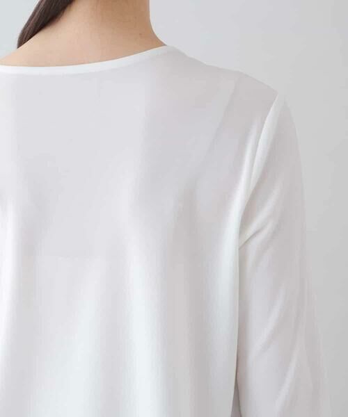HIROKO KOSHINO / ヒロココシノ カットソー | 【洗える/日本製】タックフレアVネックプルオーバー | 詳細9