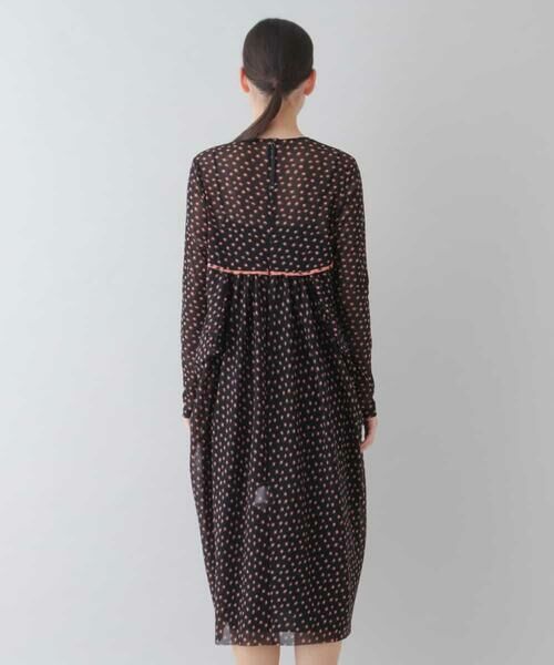 HIROKO KOSHINO / ヒロココシノ ロング・マキシ丈ワンピース | 【洗える/日本製】エアリーチュールドットプリントワンピース | 詳細2