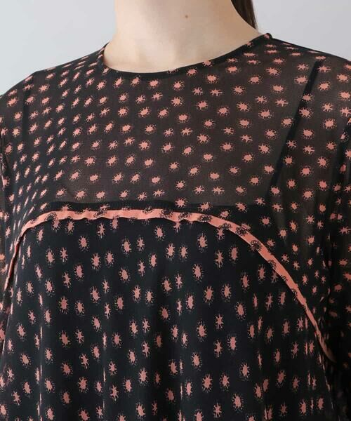 HIROKO KOSHINO / ヒロココシノ ロング・マキシ丈ワンピース | 【洗える/日本製】エアリーチュールドットプリントワンピース | 詳細3