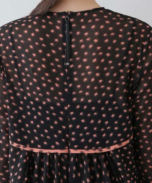 HIROKO KOSHINO / ヒロココシノ ロング・マキシ丈ワンピース | 【洗える/日本製】エアリーチュールドットプリントワンピース | 詳細4