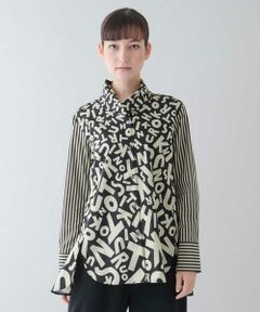 HIROKO KOSHINO / ヒロココシノ シャツ・ブラウス | 【洗濯機で洗える】ロゴストライプデザインシャツ
