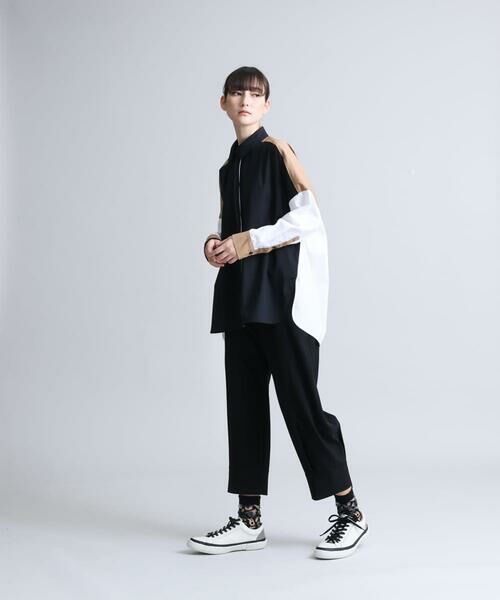 HIROKO KOSHINO / ヒロココシノ シャツ・ブラウス | 【洗濯機で洗える】カラーブロックブロードデザインシャツ | 詳細3