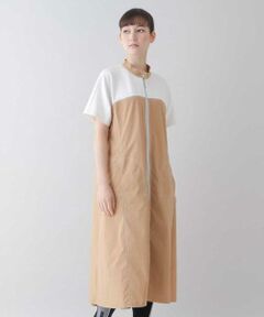 HIROKO KOSHINO / ヒロココシノ ロング・マキシ丈ワンピース | 【洗濯機で洗える】ストレッチタフタジップワンピース