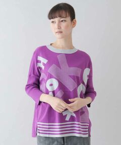 HIROKO KOSHINO / ヒロココシノ ニット・セーター | ロゴインターシャジャガードニット