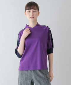 HIROKO KOSHINO / ヒロココシノ カットソー | 【洗濯機で洗える/日本製】パフスリーブ配色デザインプルオーバー