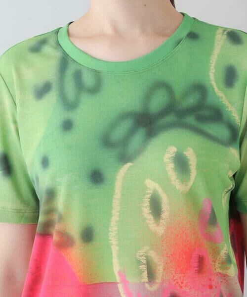 HIROKO KOSHINO / ヒロココシノ カットソー | 【洗濯機で洗える/日本製】アートモチーフデザインTシャツ | 詳細3