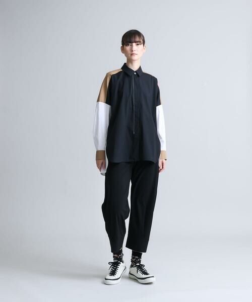 HIROKO KOSHINO / ヒロココシノ チノ・ワークパンツ | 【洗濯機で洗える】タックデザインパンツ | 詳細9