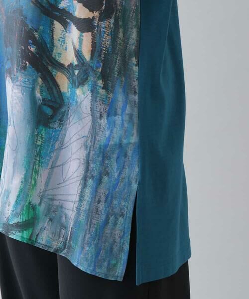 HIROKO KOSHINO / ヒロココシノ カットソー | 【洗える/日本製】アートプリントチュニックカットソー | 詳細6