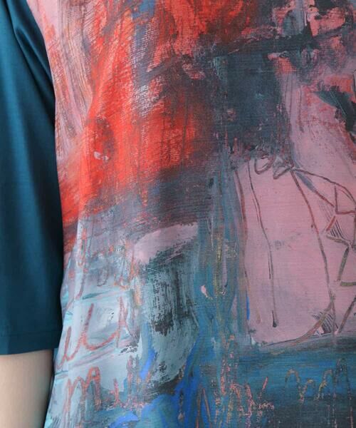 HIROKO KOSHINO / ヒロココシノ カットソー | 【洗える/日本製】アートプリントチュニックカットソー | 詳細7