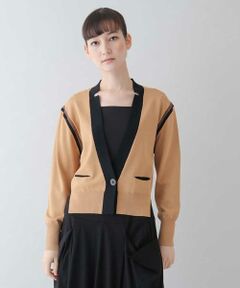 HIROKO KOSHINO / ヒロココシノ カーディガン・ボレロ | 配色ニットカーディガン