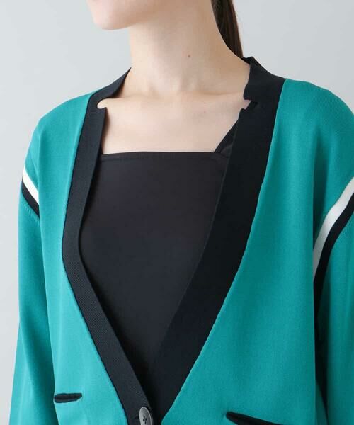 HIROKO KOSHINO / ヒロココシノ カーディガン・ボレロ | 配色ニットカーディガン | 詳細3