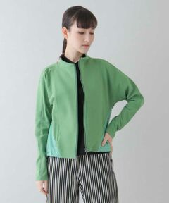 HIROKO KOSHINO / ヒロココシノ その他アウター | 【洗濯機で洗える】異素材ドッキングジップアップブルゾン