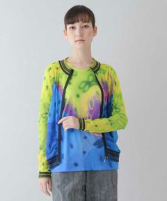HIROKO KOSHINO / ヒロココシノ その他アウター | 【洗濯機で洗える/日本製】アートモチーフチュールブルゾン