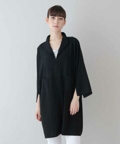 【洗える/日本製】ドルマンシルエットチュニックブラウス