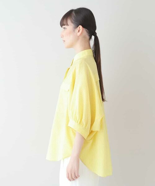 HIROKO KOSHINO / ヒロココシノ シャツ・ブラウス | 【日本製】ドルマンアームストライプデザインシャツ | 詳細1