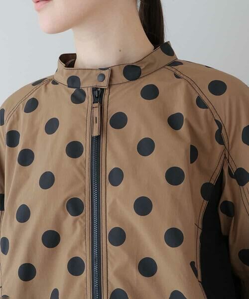 HIROKO KOSHINO / ヒロココシノ シャツ・ブラウス | 【洗濯機で洗える】水玉柄ジップアップタフタブラウス | 詳細4