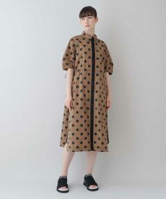 HIROKO KOSHINO / ヒロココシノ ロング・マキシ丈ワンピース | 【洗濯機で洗える】水玉柄タイプライターワンピース