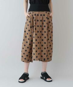 HIROKO KOSHINO / ヒロココシノ ロング・マキシ丈スカート | 【洗濯機で洗える】水玉柄タイプライターデザインスカート