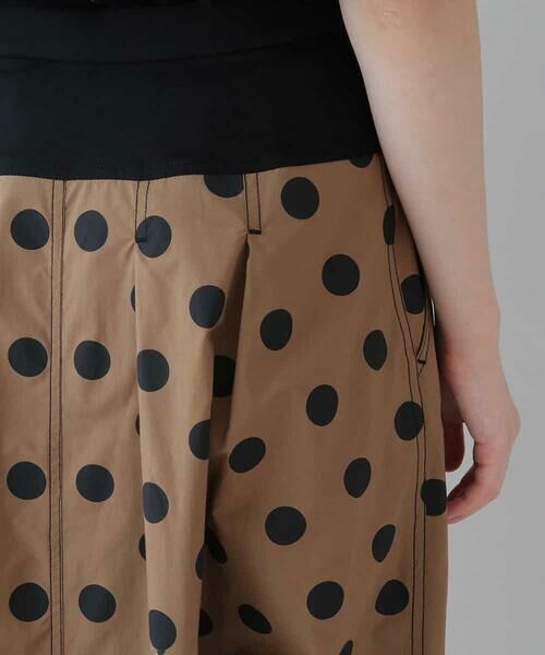 HIROKO KOSHINO / ヒロココシノ ロング・マキシ丈スカート | 【洗濯機で洗える】水玉柄タイプライターデザインスカート | 詳細4