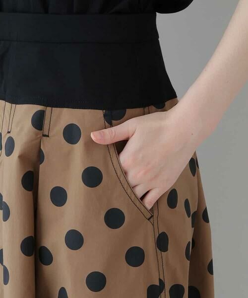 HIROKO KOSHINO / ヒロココシノ ロング・マキシ丈スカート | 【洗濯機で洗える】水玉柄タイプライターデザインスカート | 詳細5