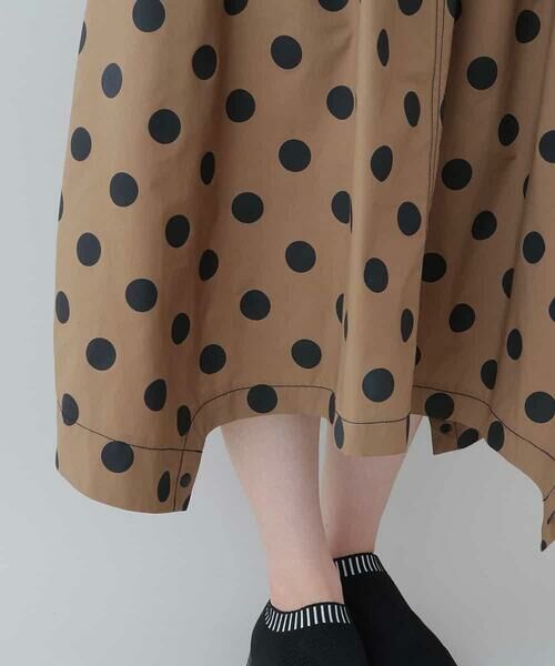 HIROKO KOSHINO / ヒロココシノ ロング・マキシ丈スカート | 【洗濯機で洗える】水玉柄タイプライターデザインスカート | 詳細7