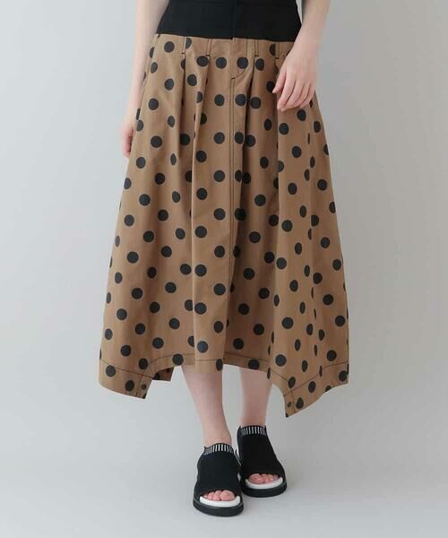 HIROKO KOSHINO / ヒロココシノ ロング・マキシ丈スカート | 【洗濯機で洗える】水玉柄タイプライターデザインスカート | 詳細9