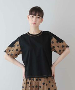 HIROKO KOSHINO / ヒロココシノ カットソー | 【洗濯機で洗える】水玉柄パフスリーブカットソー