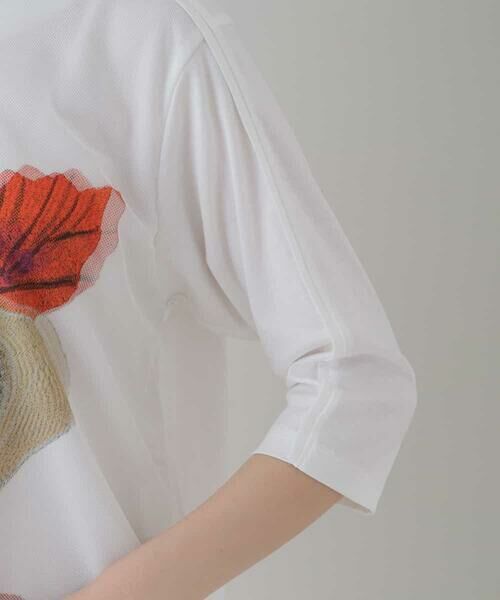 HIROKO KOSHINO / ヒロココシノ カットソー | 【洗える/日本製】3DアートチュールジョイントTシャツ | 詳細4