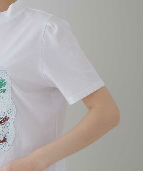 HIROKO KOSHINO / ヒロココシノ カットソー | 【洗濯機で洗える/日本製】スパンコールギミックデザインTシャツ | 詳細4