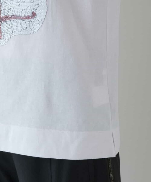 HIROKO KOSHINO / ヒロココシノ カットソー | 【洗濯機で洗える/日本製】スパンコールギミックデザインTシャツ | 詳細5