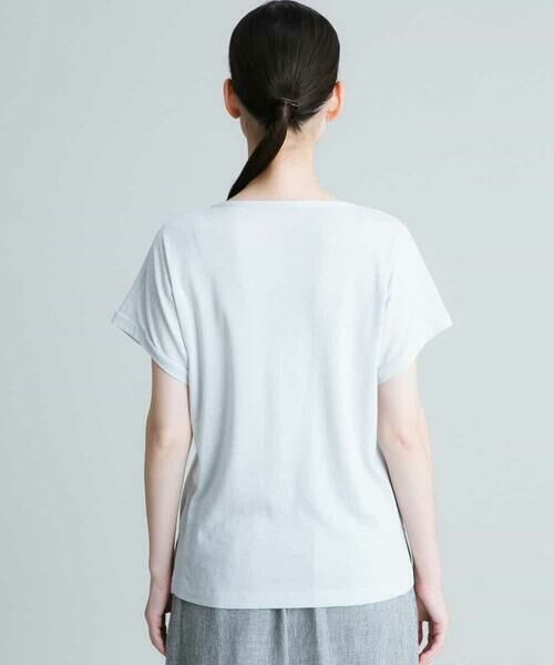 HIROKO KOSHINO / ヒロココシノ カットソー | 【洗える/日本製】シフォンコード刺繍デザインTシャツ | 詳細2