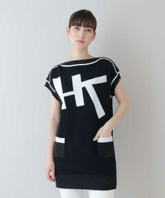 HIROKO KOSHINO / ヒロココシノ ニット・セーター | 【日本製】HKロゴジャガードニットプルオーバー
