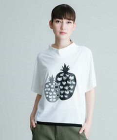 【洗濯機で洗える/日本製】フルーツモチーフドルマンフォルムTシャツ