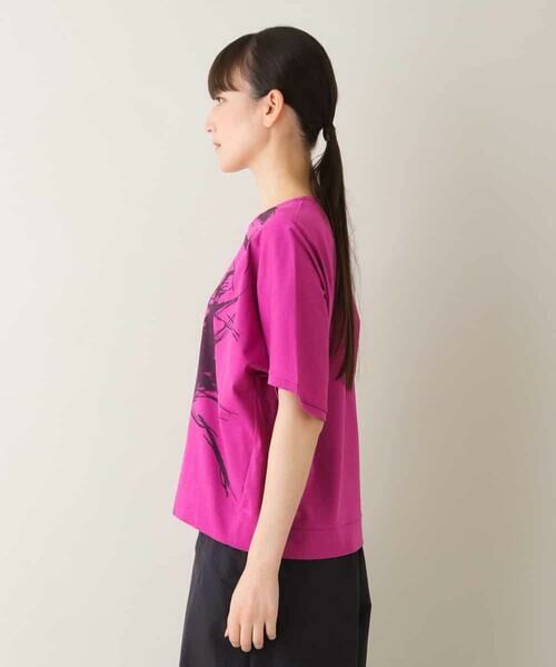 HIROKO KOSHINO / ヒロココシノ カットソー | 【洗える/日本製】イラストアートデザインTシャツ | 詳細1
