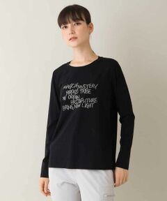 【洗える/日本製】メッセージロゴ刺繍デザインTシャツ