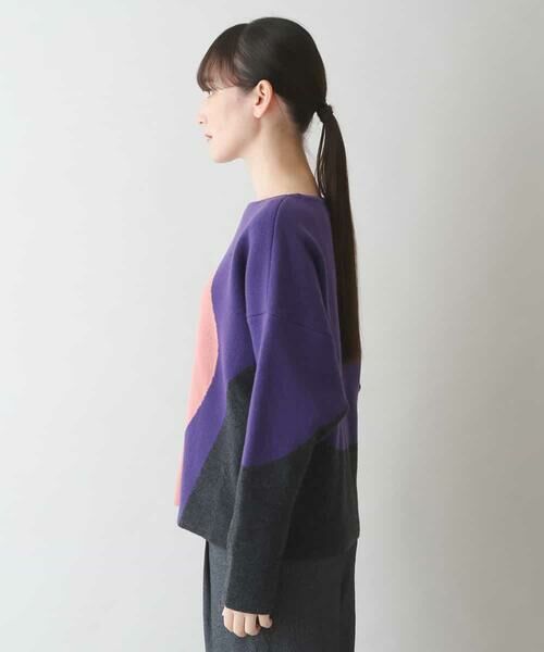 HIROKO KOSHINO / ヒロココシノ ニット・セーター | 【日本製】アート配色インターシャニットプルオーバー | 詳細1