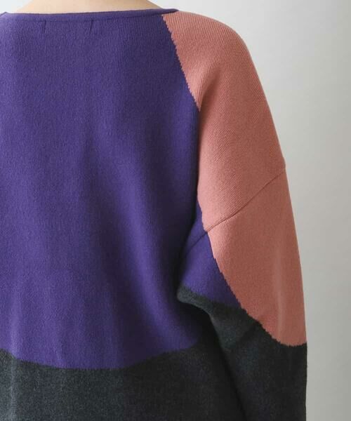 HIROKO KOSHINO / ヒロココシノ ニット・セーター | 【日本製】アート配色インターシャニットプルオーバー | 詳細4