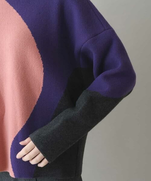 HIROKO KOSHINO / ヒロココシノ ニット・セーター | 【日本製】アート配色インターシャニットプルオーバー | 詳細5