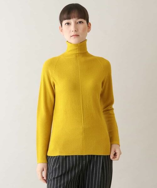 ヒロココシノ ニット セーター 40 L 日本製 七分袖 秋服 婦人服 高見え