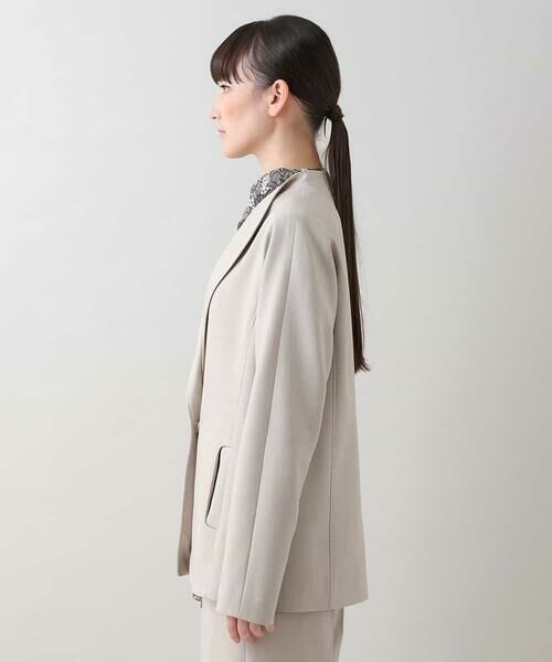 HIROKO KOSHINO / ヒロココシノ テーラードジャケット | 【日本製】ハンド風ステッチデザインジャケット | 詳細2
