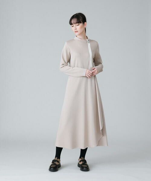 HIROKO KOSHINO / ヒロココシノ ドレス | 【洗える】サイドドレープデザインワンピース | 詳細8
