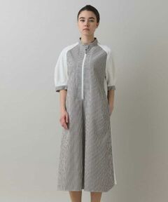 HIROKO KOSHINO / ヒロココシノ ロング・マキシ丈ワンピース | 【洗える】ストライプサッカーワンピース