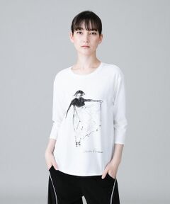 イラストスパンコールオリジナルTシャツ/日本製/洗える