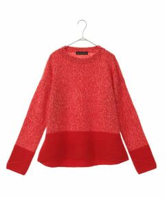 HIROKO KOSHINO / ヒロココシノ ニット・セーター | MIXカラーブークレーニットプルオーバー/日本製