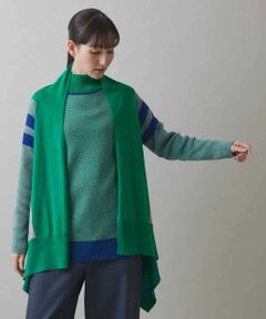 HIROKO KOSHINO / ヒロココシノ カーディガン・ボレロ | ブロッキングドレープニットカーディガン