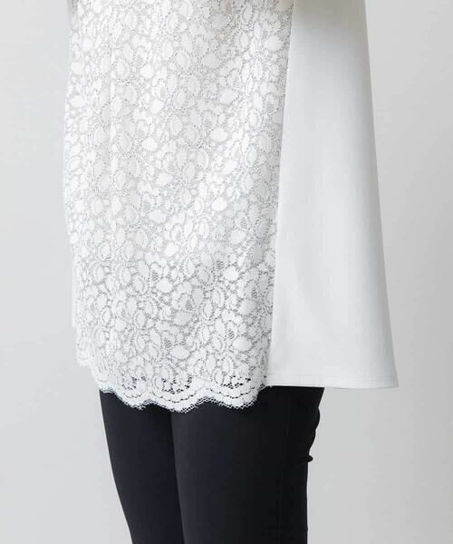 HIROKO KOSHINO / ヒロココシノ シャツ・ブラウス | フラワーレース刺繍ジョイントブラウス /日本製/洗える | 詳細6