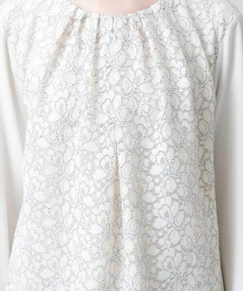 HIROKO KOSHINO / ヒロココシノ シャツ・ブラウス | フラワーレース刺繍ジョイントブラウス /日本製/洗える | 詳細7